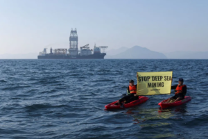 Greenpeace protest against deep sea minig